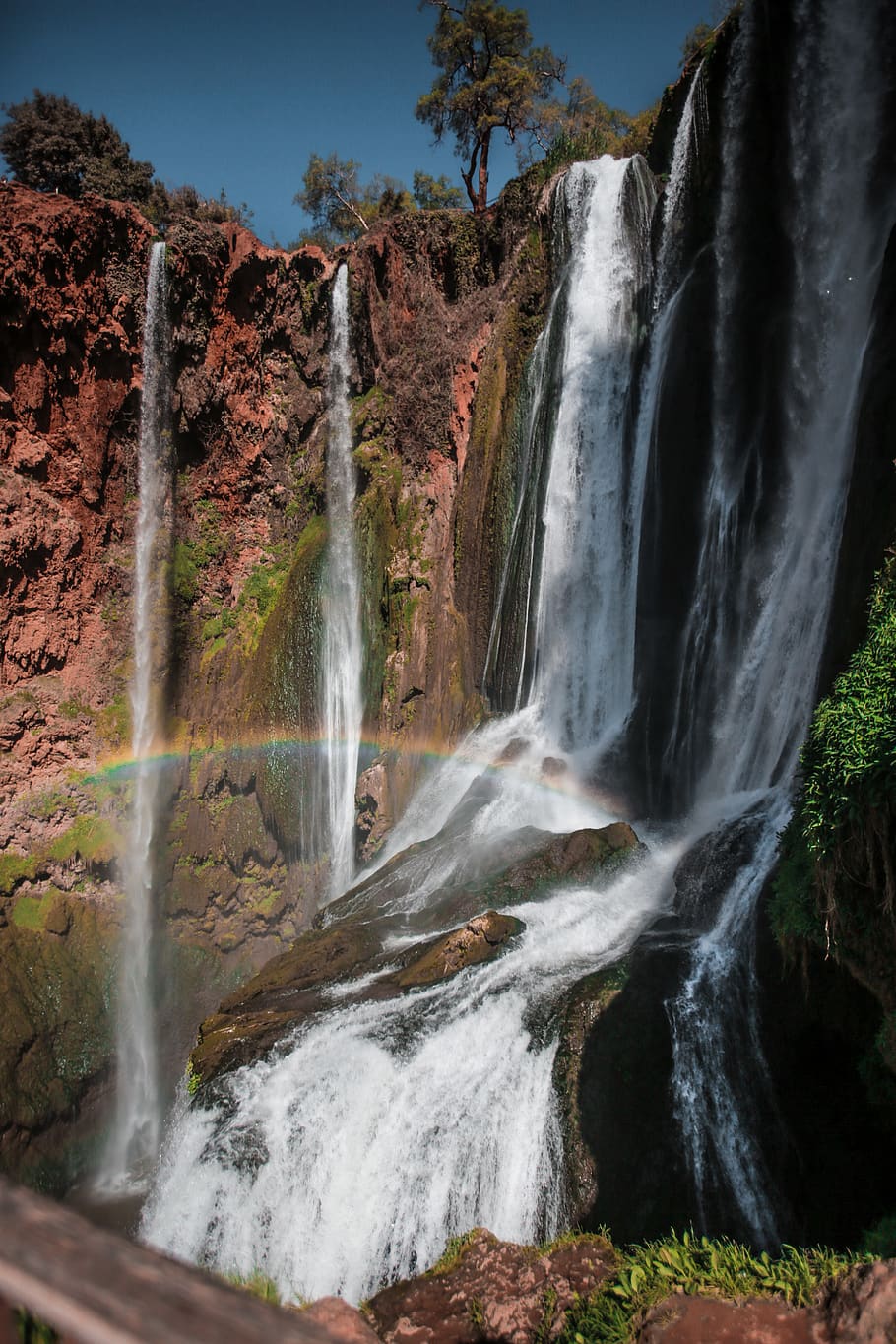 waterfalls at daytime, scenics - nature, beauty in nature, motion HD wallpaper