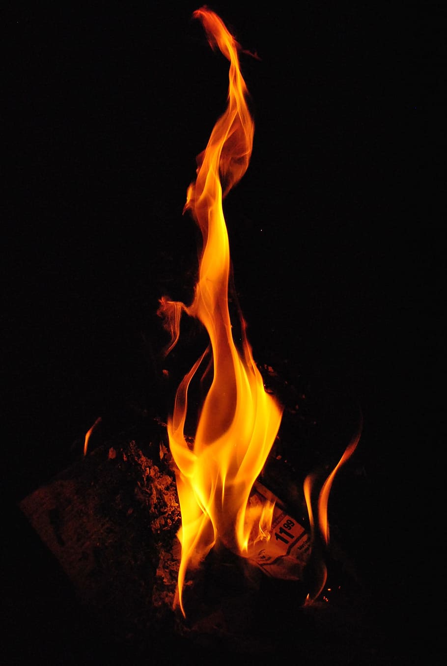 fire, flame, burn, burning, yellow, hot, fire - natural phenomenon HD wallpaper