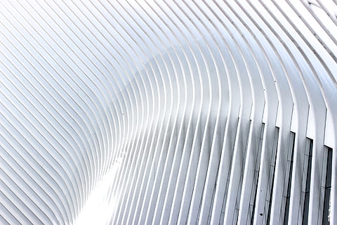 building, urban, soft, waves, abstract, symmetry, new york HD wallpaper