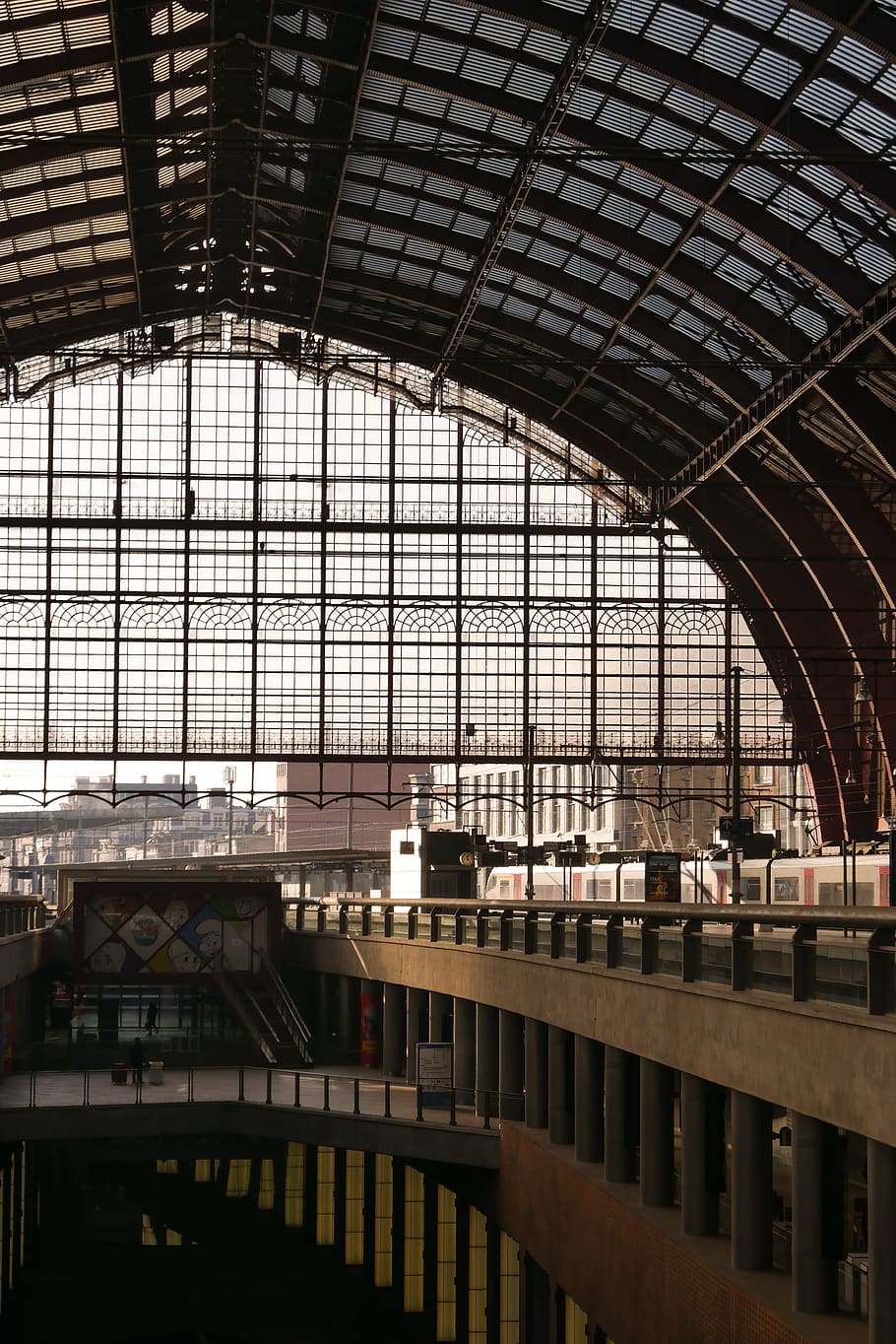terminal, train station, vehicle, transportation, antwerp, belgium HD wallpaper