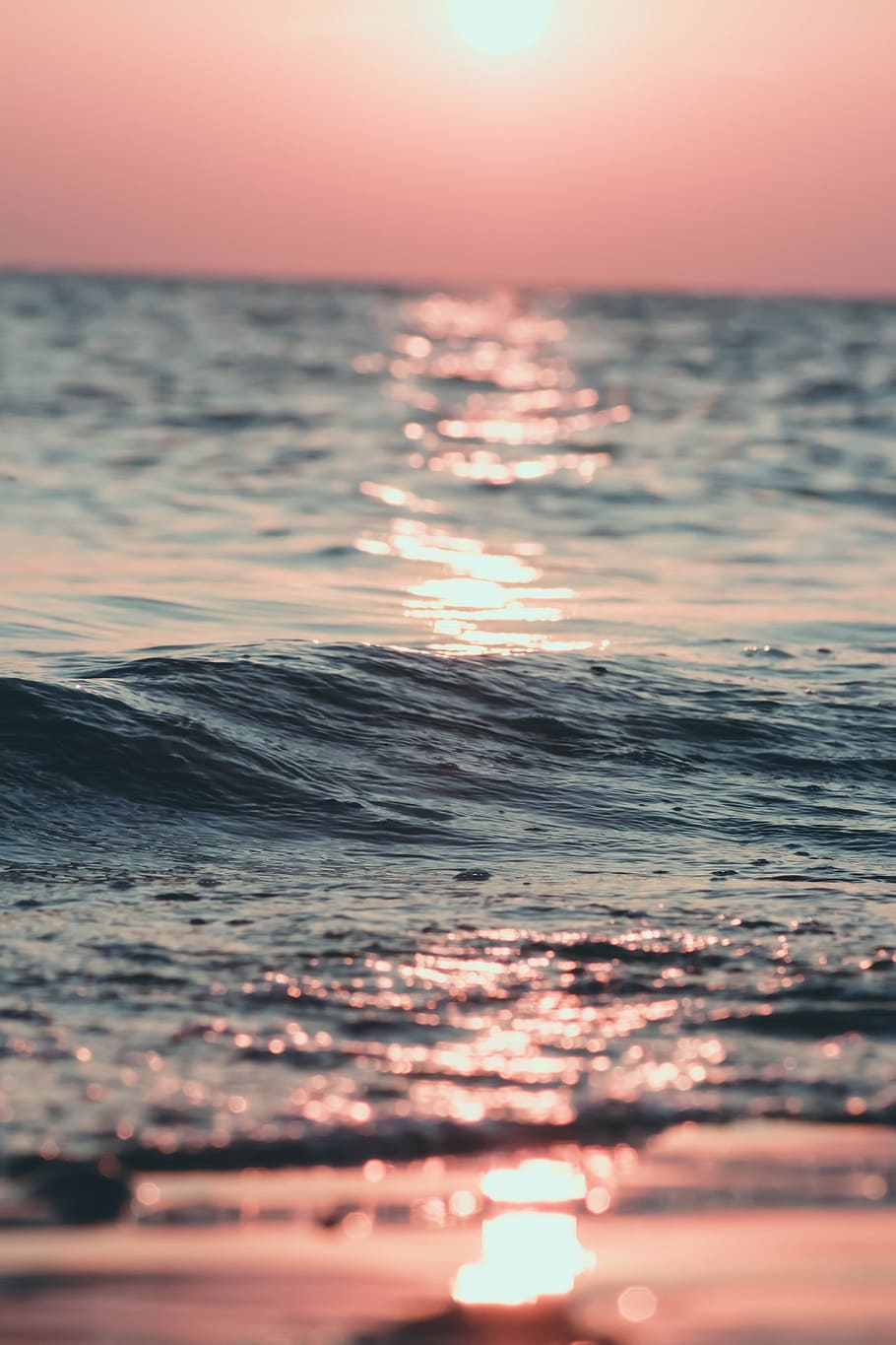 body of water, ripple, sunset, bubble, glow, red, wallpaper, mobile wallpaper HD wallpaper