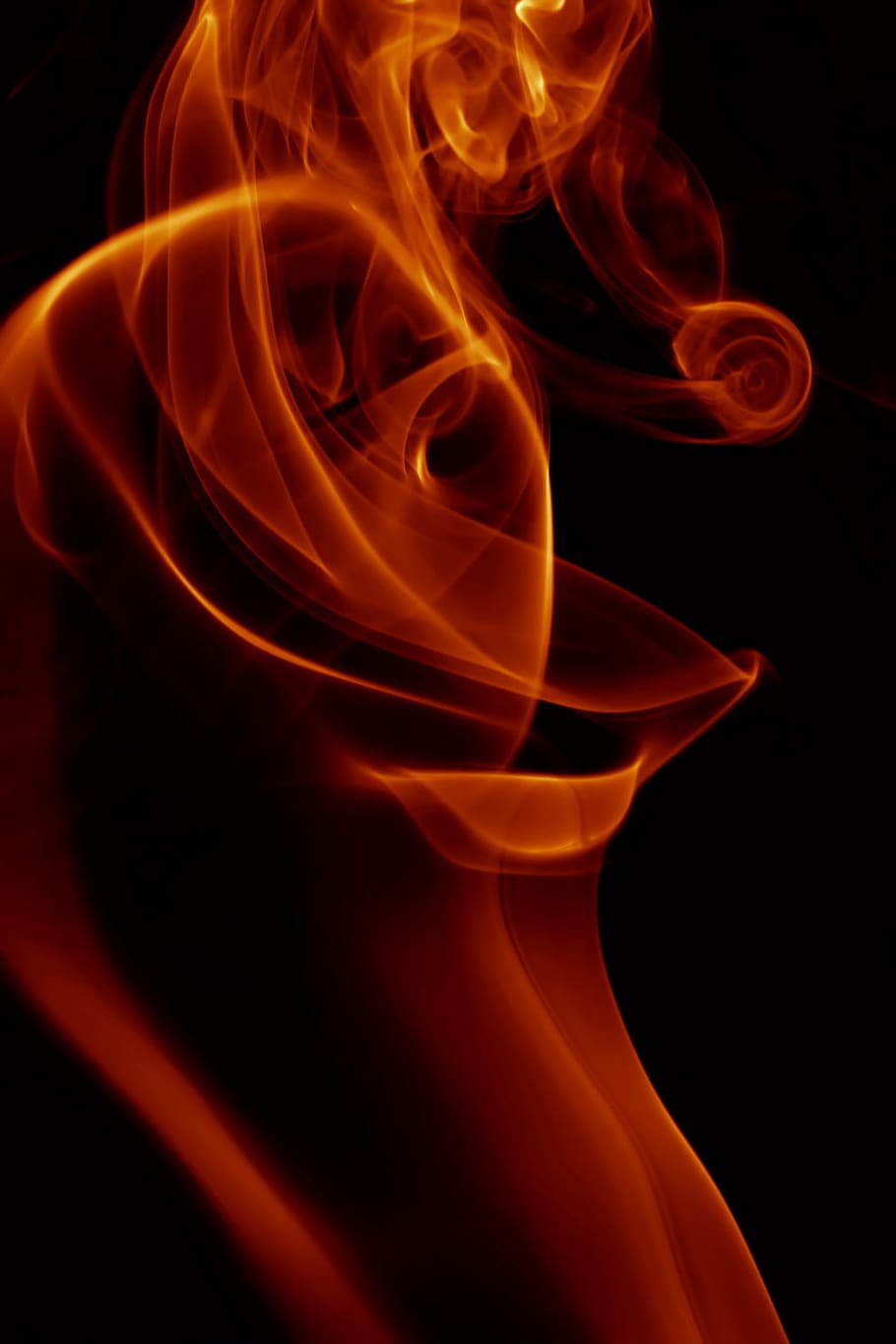 background, smoke, isolated, black, smooth, shape, abstract HD wallpaper