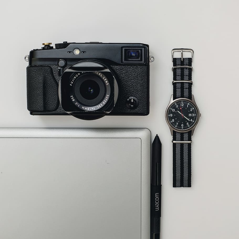 vintage, camera, watch, block, stylus, touc, pen, minimal, high resolution HD wallpaper