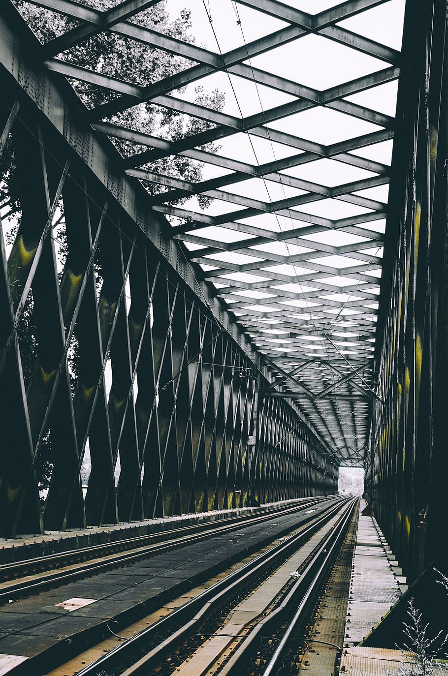 railway, bridge, mood, architecture, transportation, built structure HD wallpaper
