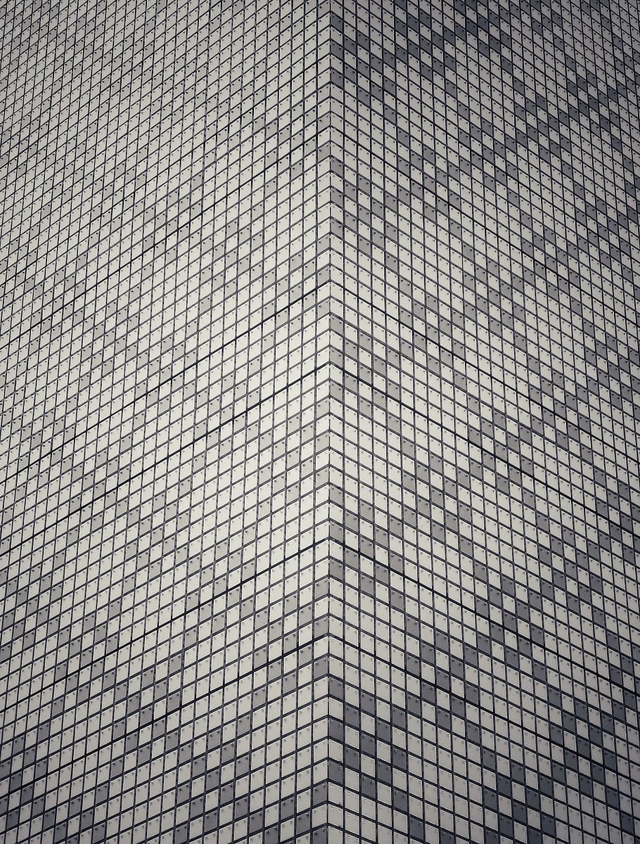 building, architecture, pattern, squares, mosaic, pixels, bits HD wallpaper