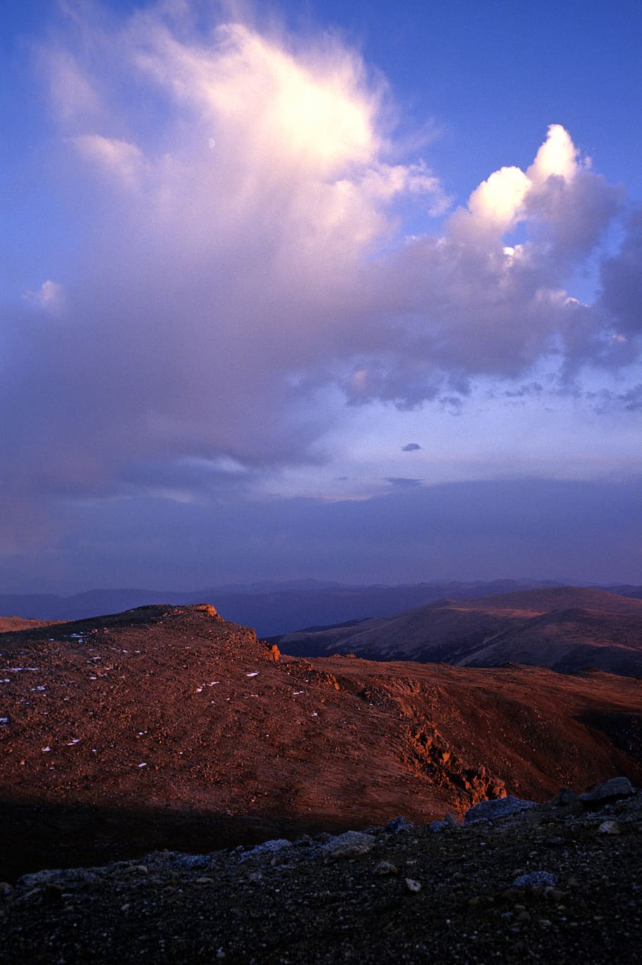 timberline, colorado, mountain, mount evan, dusk, sunset, cloud