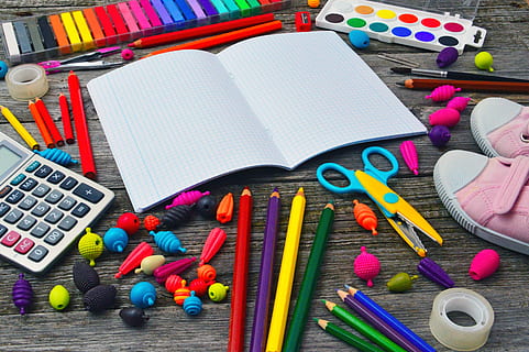 HD wallpaper: school times, school school supplies, brushes, crayon,  education | Wallpaper Flare