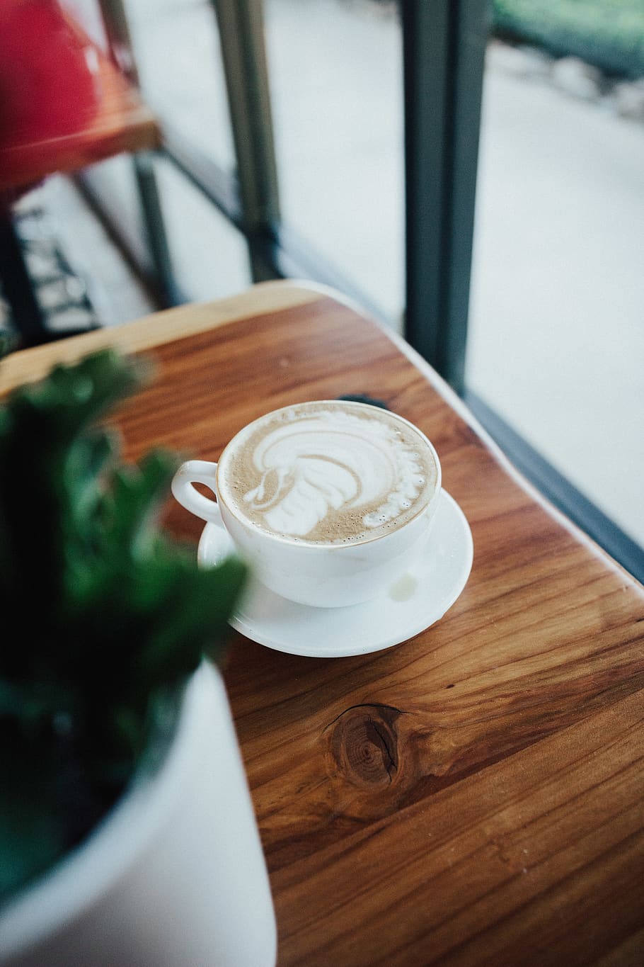 cappuccino cup, coffee, coffee - drink, food and drink, table HD wallpaper