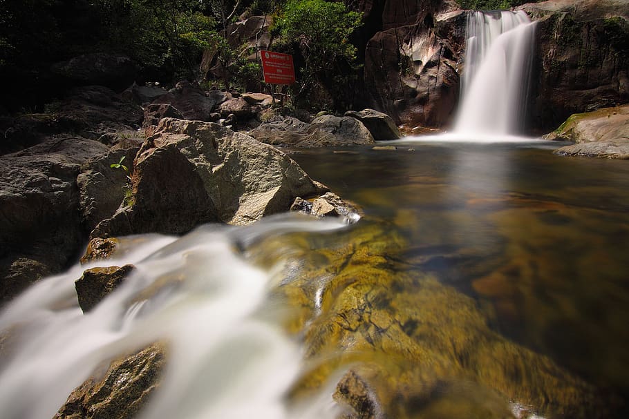 Waterfalls Scenery during Daytime, cascade, landscape, nature HD wallpaper