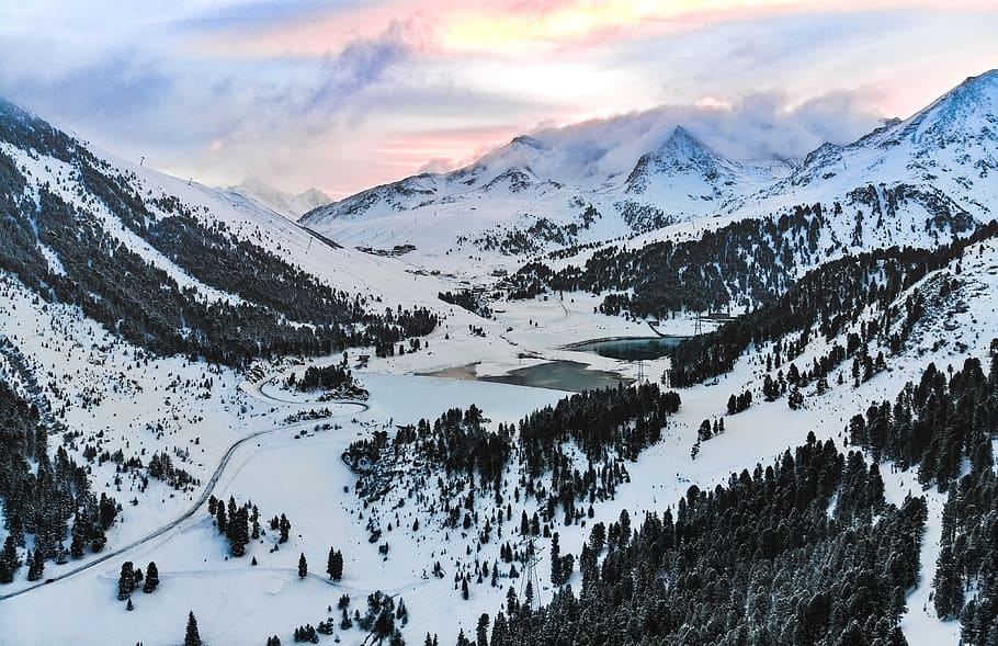 Snowcapped Mountain, cold, landscape, nature, scenic, winter HD wallpaper