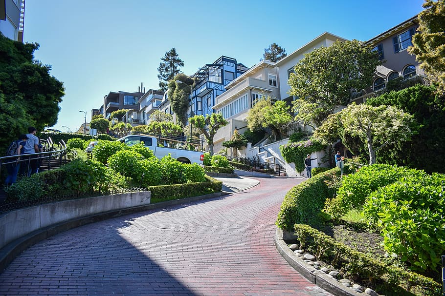lombard street, united states, san francisco, architecture, HD wallpaper