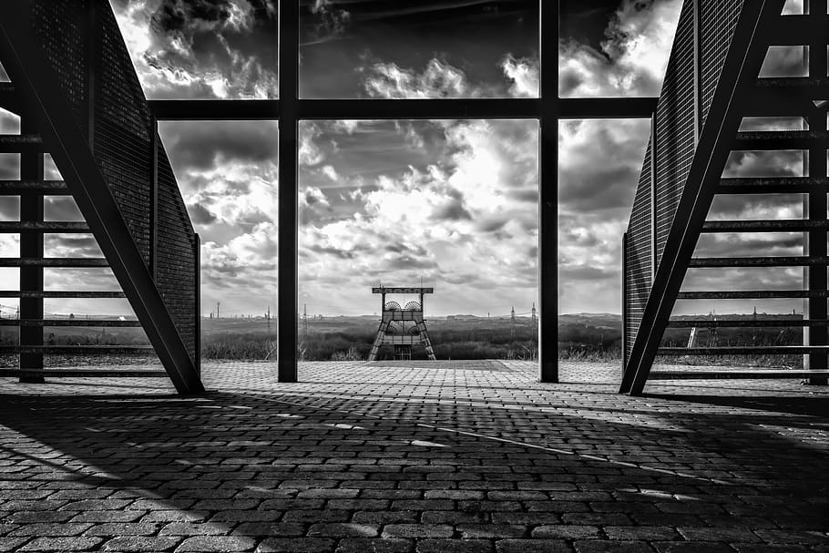 bill, headframe, mining, industry, carbon, industrial plant, HD wallpaper