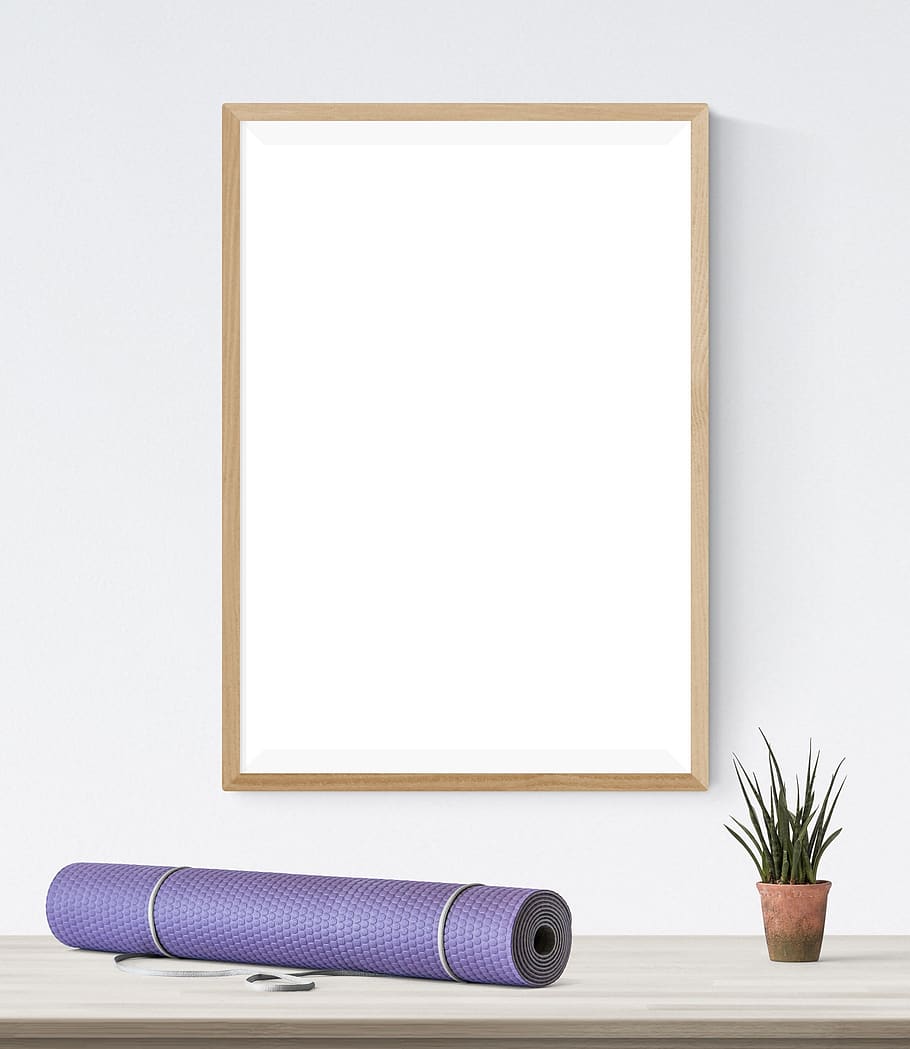 poster, frame, plant, mat, indoors, copy space, no people, blank HD wallpaper