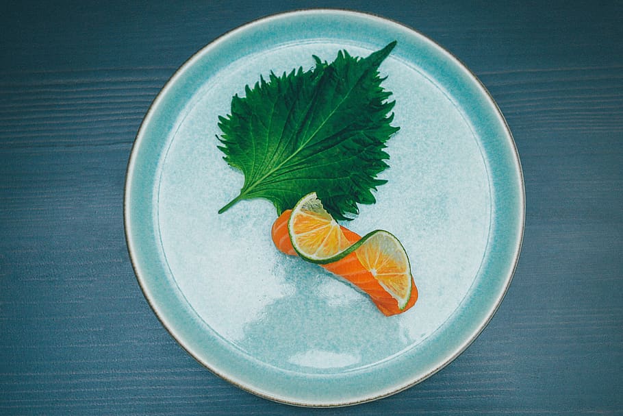 salmon sushi on plate, food and drink, healthy eating, freshness HD wallpaper