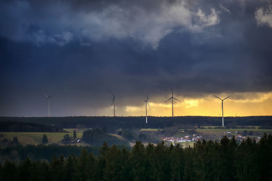 thunderstorm, abendstimmung, sky, mood, gloomy, landscape, nature HD wallpaper