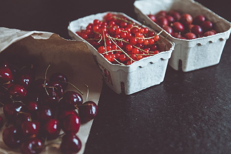 red cherries on cases, cherry, food, drink, beverage, wine, red wine HD wallpaper