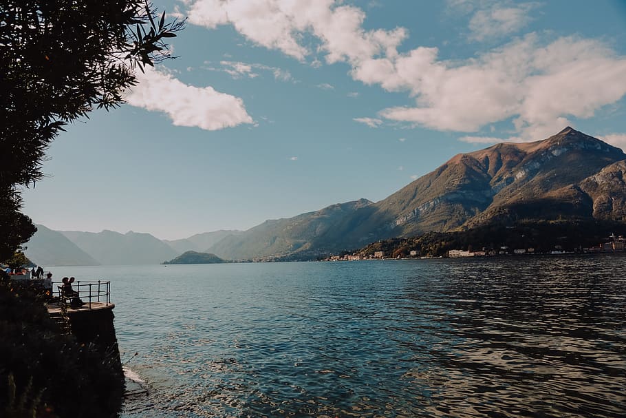 Body of Water and Mountain Photo, bay, beach, dawn, daylight HD wallpaper