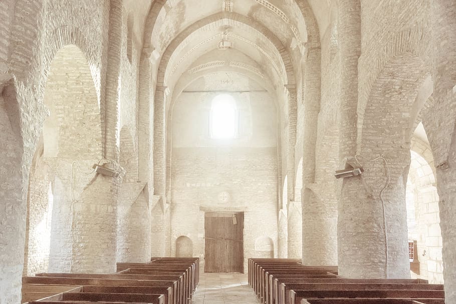 empty cathedral chairs, architecture, indoors, religion, spirituality HD wallpaper