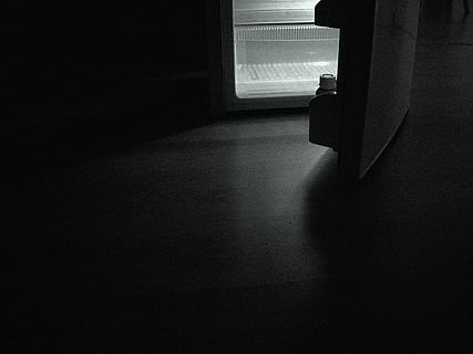 empty, night, darkness, moody, fridge, minimal, simple, indoor HD wallpaper