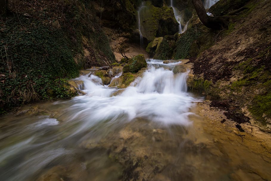 Time Lapse Photo of Stream, blur, cascade, environment, flow HD wallpaper