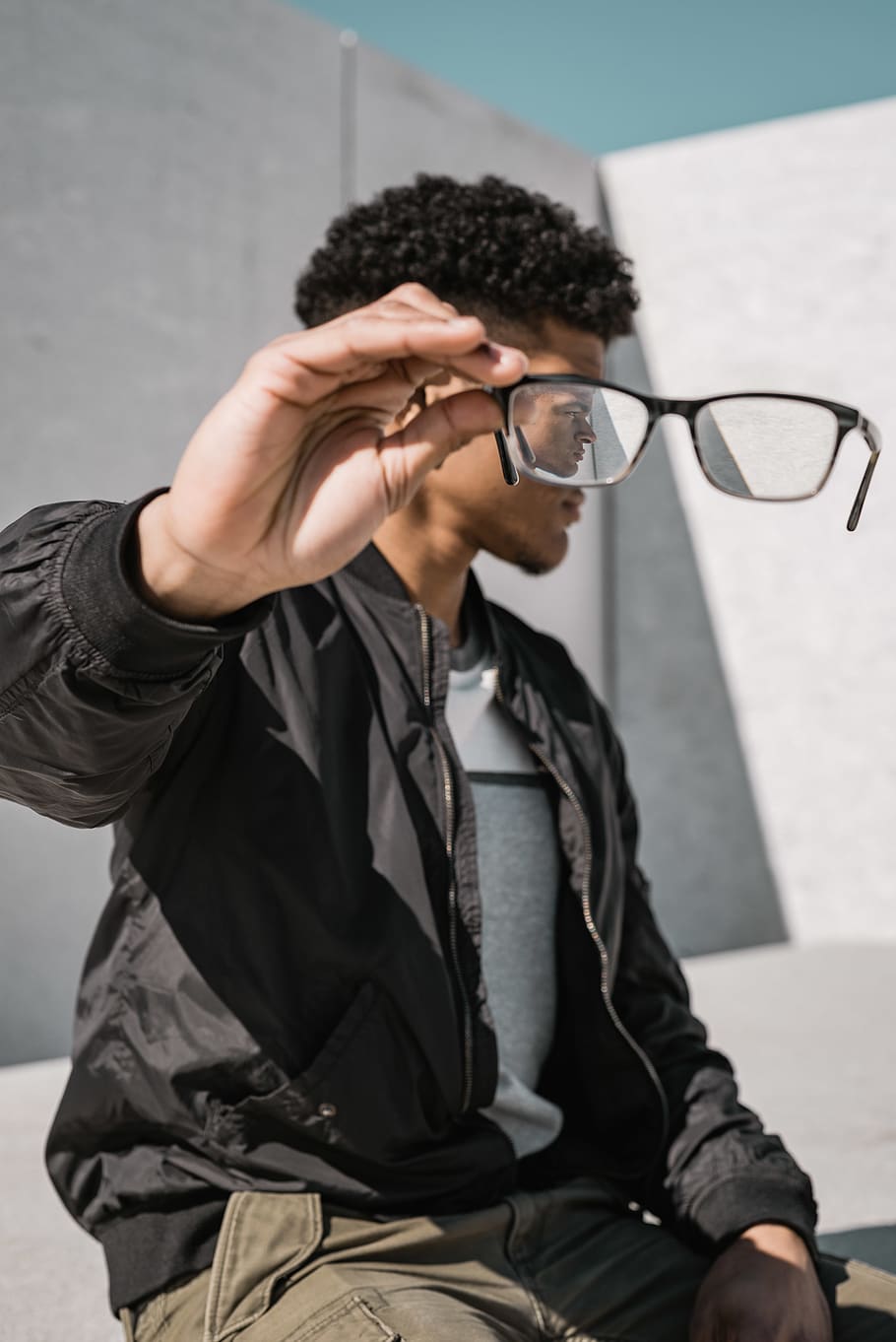 man holding eyeglasses, one person, front view, young adult, young men HD wallpaper