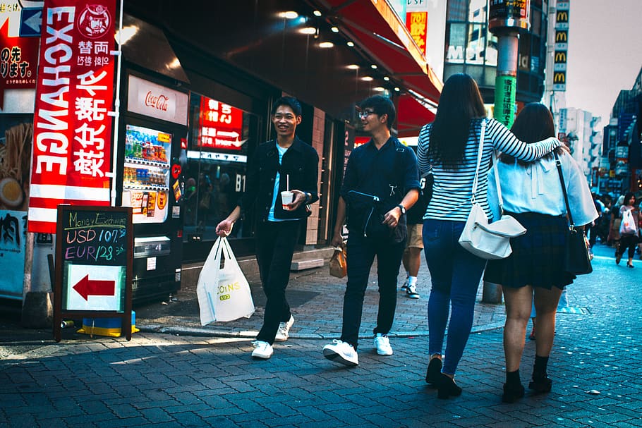 japan, shinjuku, girl, girls, woman, women, bag, tokyo, shibuya, HD wallpaper