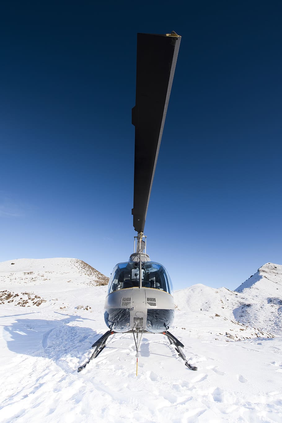 white helicopter, snow, winter, cold temperature, nature, sky HD wallpaper