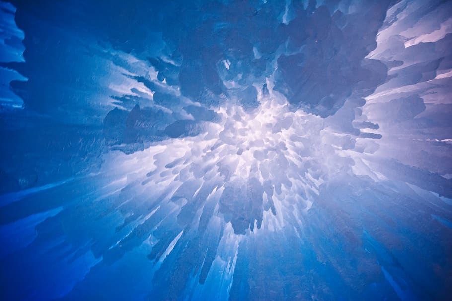 ice, blue, sky, nature, cloud - sky, aerial view, beauty in nature HD wallpaper