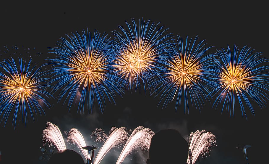 fireworks display, nature, outdoors, philippines, night, pasay HD wallpaper