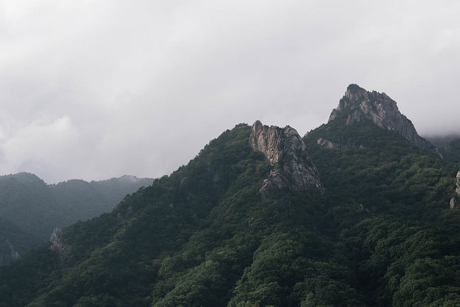 slope, nature, outdoors, mountain, mountain range, south korea HD wallpaper
