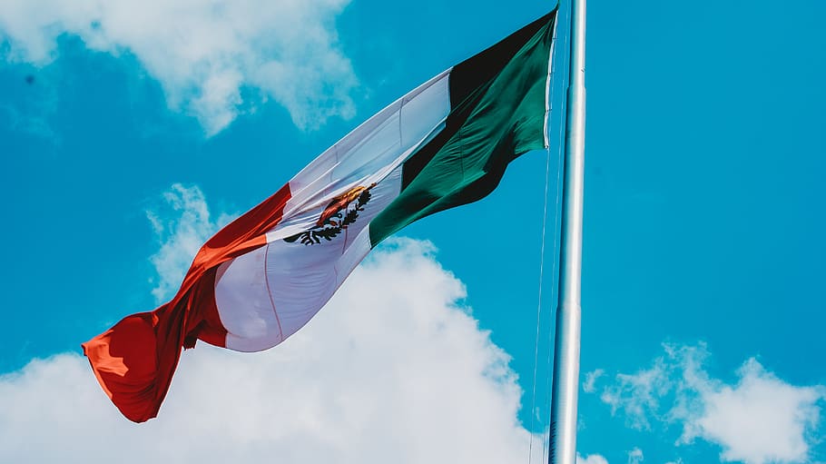 asta, bandera, méxico, flag, mexico, patriotism, sky, wind
