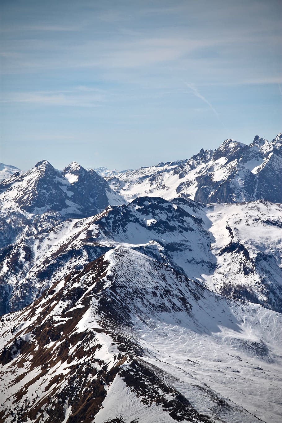 mountain ranges with snow, nature, outdoors, peak, ice, rifugio nuvolau, HD wallpaper