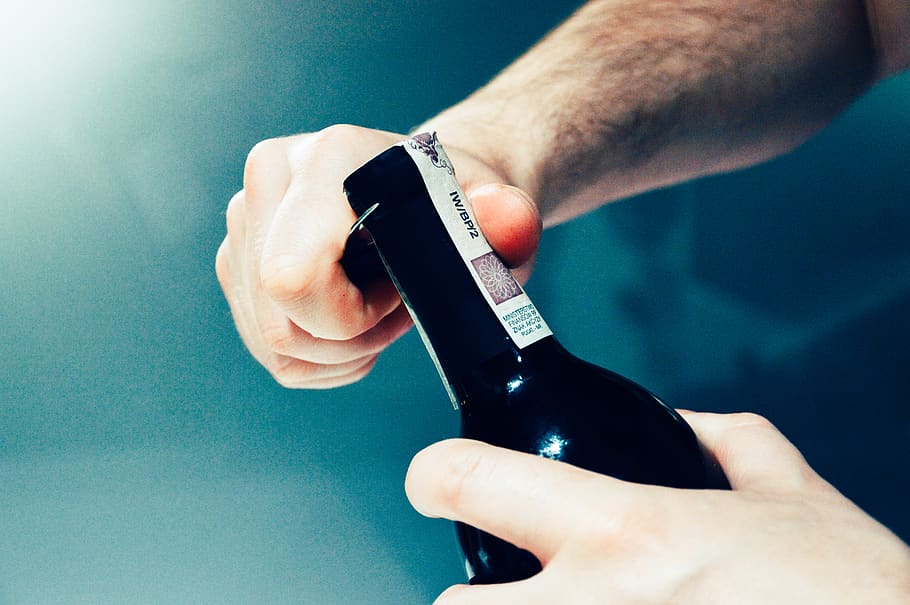 Person Opening the Bottle, wine, human hand, human body part HD wallpaper