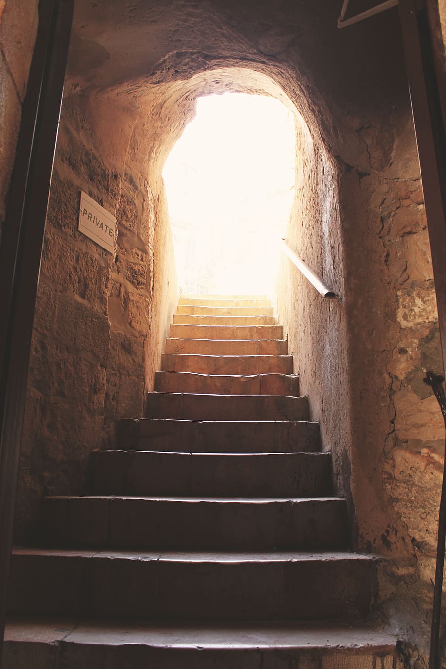 A staircase leading outside., israel, spirituality, jerusalem HD wallpaper