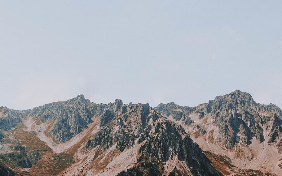 gray mountain during daytime, scenics - nature, sky, beauty in nature HD wallpaper