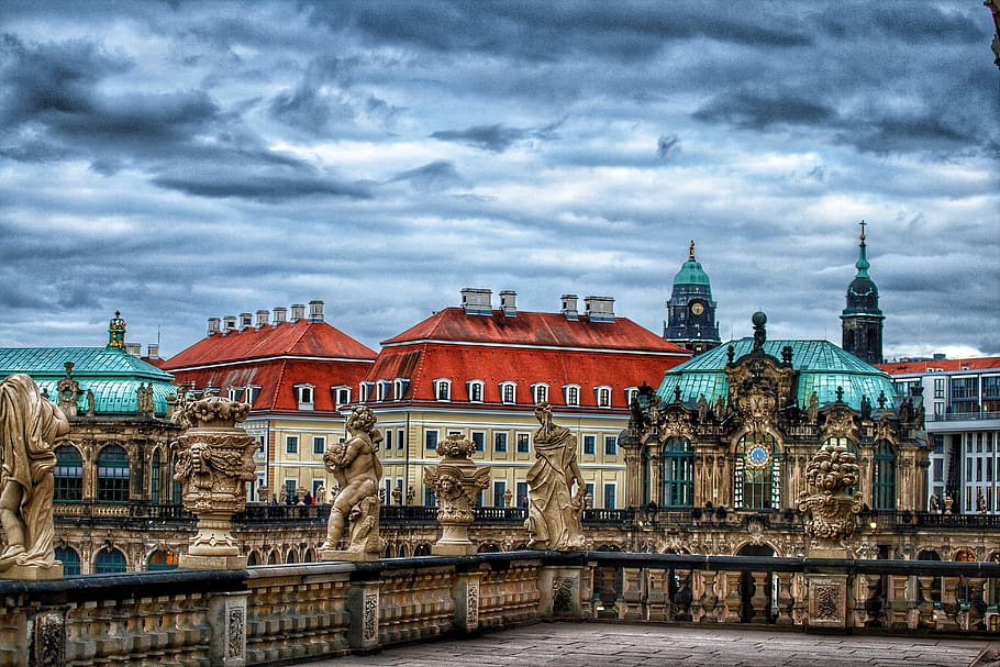dresden, stadt, hdr, city, architecture, urban, buildings, cityscape, HD wallpaper