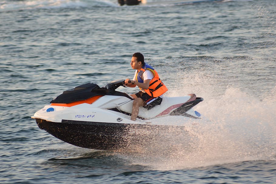 jet ski, jeddah, beach, corniche, saudi arabia, sea, water HD wallpaper
