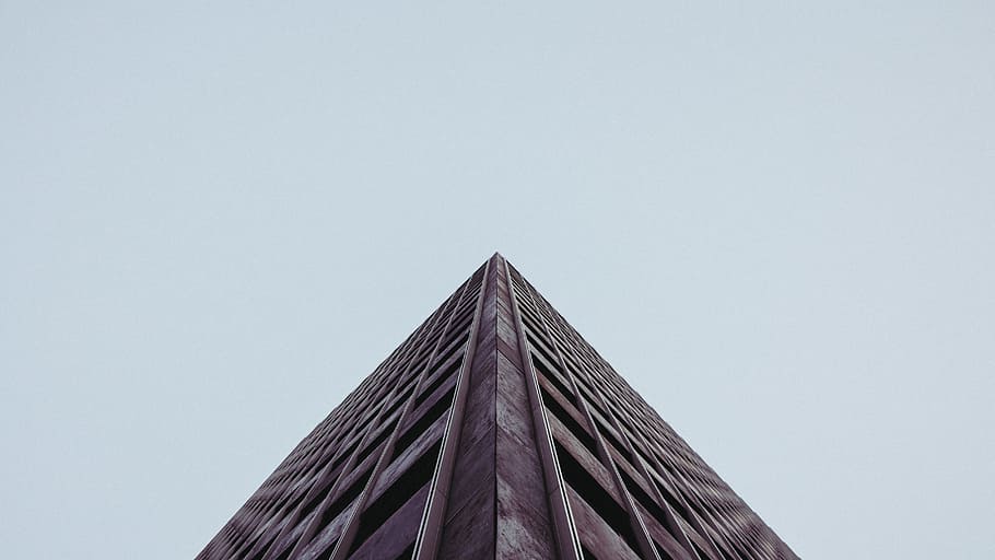 low angle photography gray concrete building, skyscraper, architecture HD wallpaper