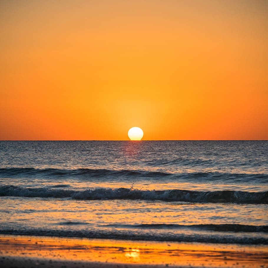 HD wallpaper: sunset photography, sea, ocean, nature, outdoors, water, beach  | Wallpaper Flare
