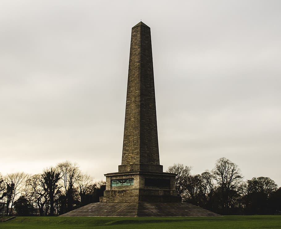 monument, building, architecture, obelisk, column, pillar, grass HD wallpaper