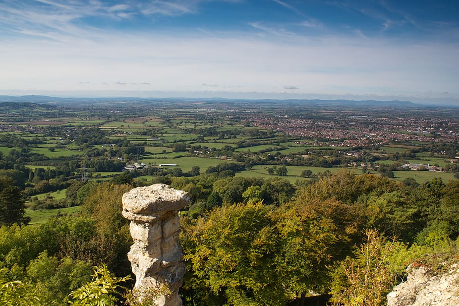 cheltenham, england, views, devils chimney, uk, landscape, plant HD wallpaper