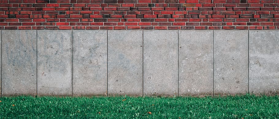 germany, telgte, texture, grass, red, gray, wall, city, architecture HD wallpaper