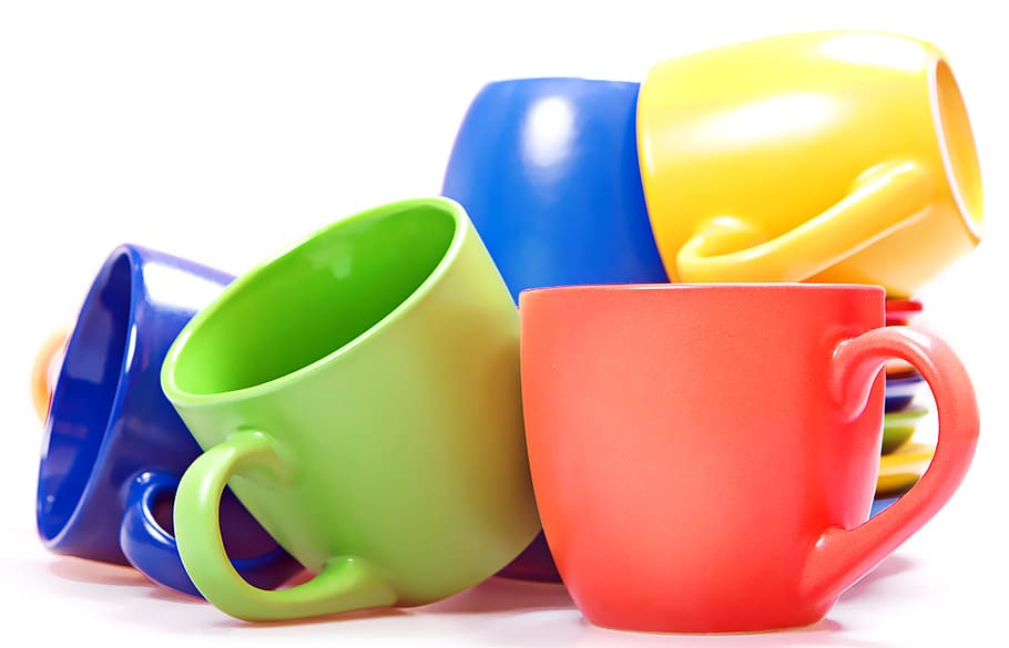 cup, cups, white, isolated, nobody, copy, view, coffee, beverage HD wallpaper