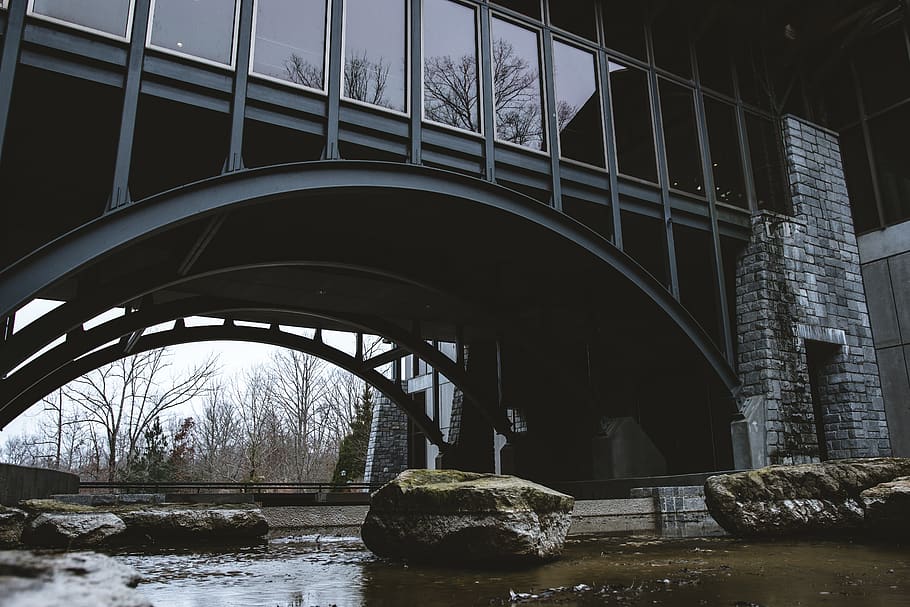 architecture, building, bridge, arched, arch bridge, nature HD wallpaper