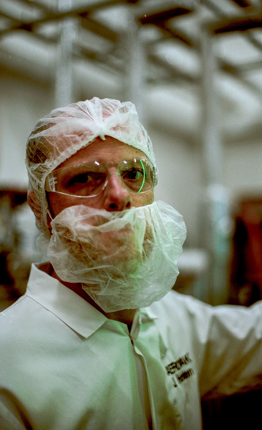 man standing while wearing face mask, person, human, plastic wrap HD wallpaper