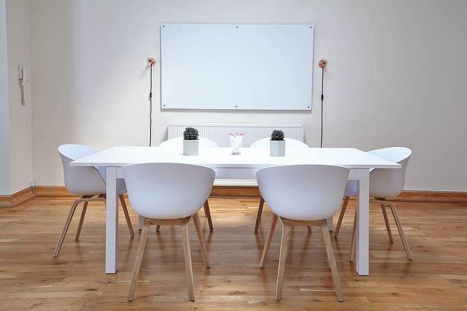 Approved	interior, design, tables, chairs, white, wall, board HD wallpaper