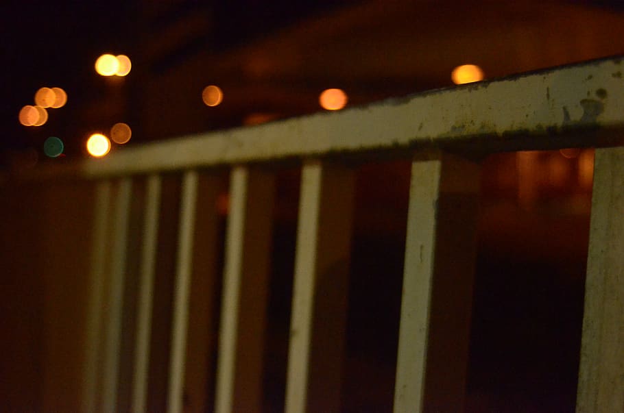 night, illuminated, no people, railing, architecture, transportation HD wallpaper