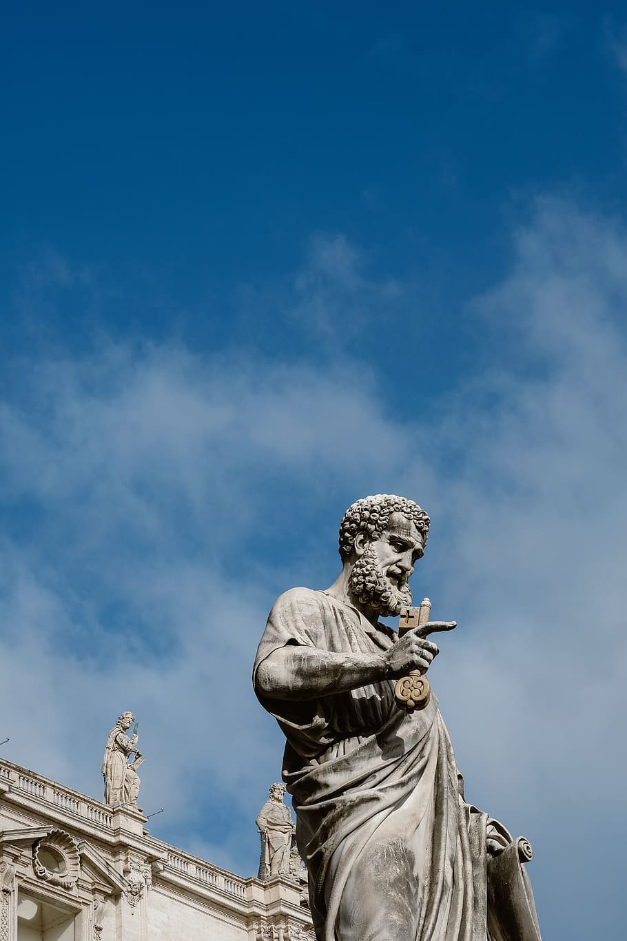 concrete statue during daytime, sculpture, human representation HD wallpaper