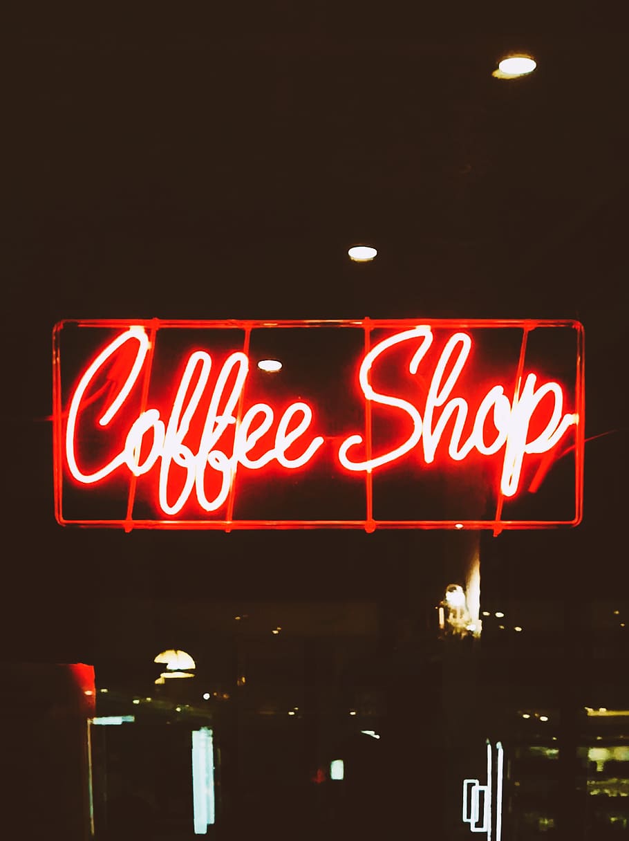 coffee, nyc, illuminated, night, neon, text, communication HD wallpaper
