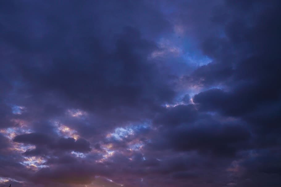 Cloudy Sky, clouds, evening, heaven, nature, scenic, sunset, cloud - sky HD wallpaper